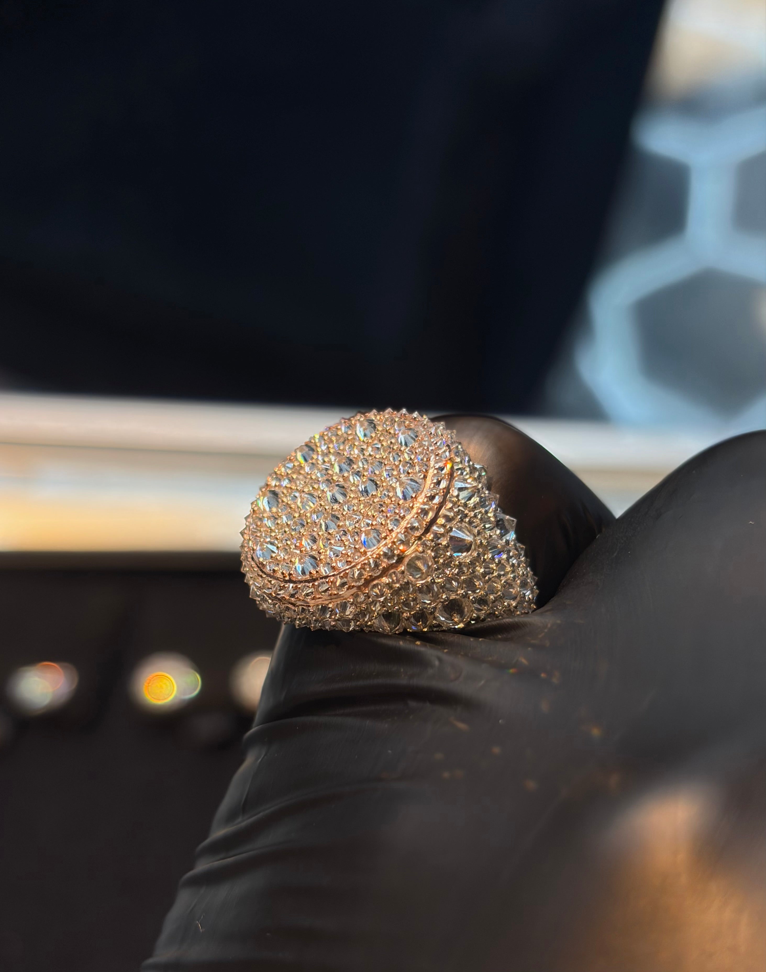 Reverse Diamond Circle Ring