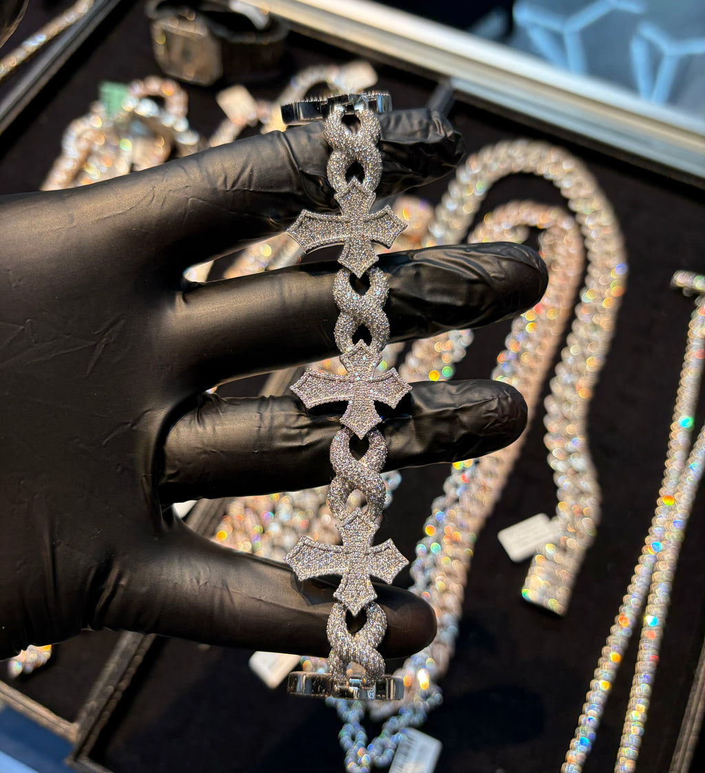 Infinity Link Cross Bracelet