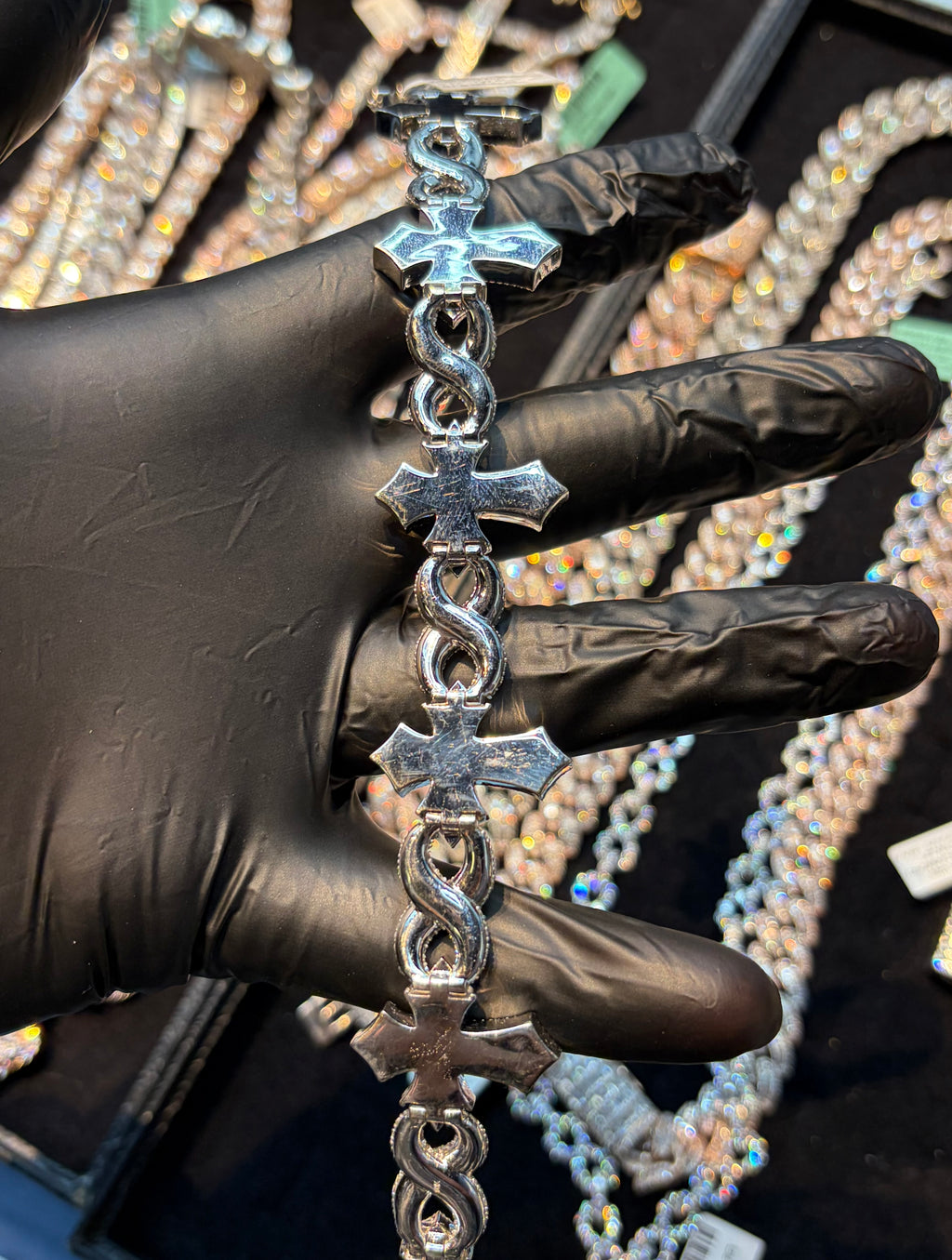 Infinity Link Cross Bracelet