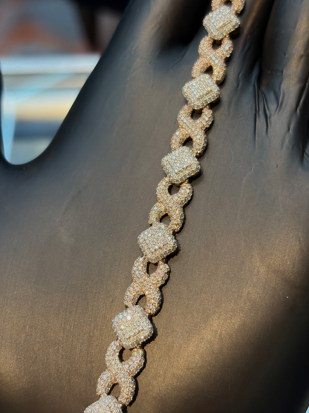 Two Tone Infinity/Square Link Bracelet