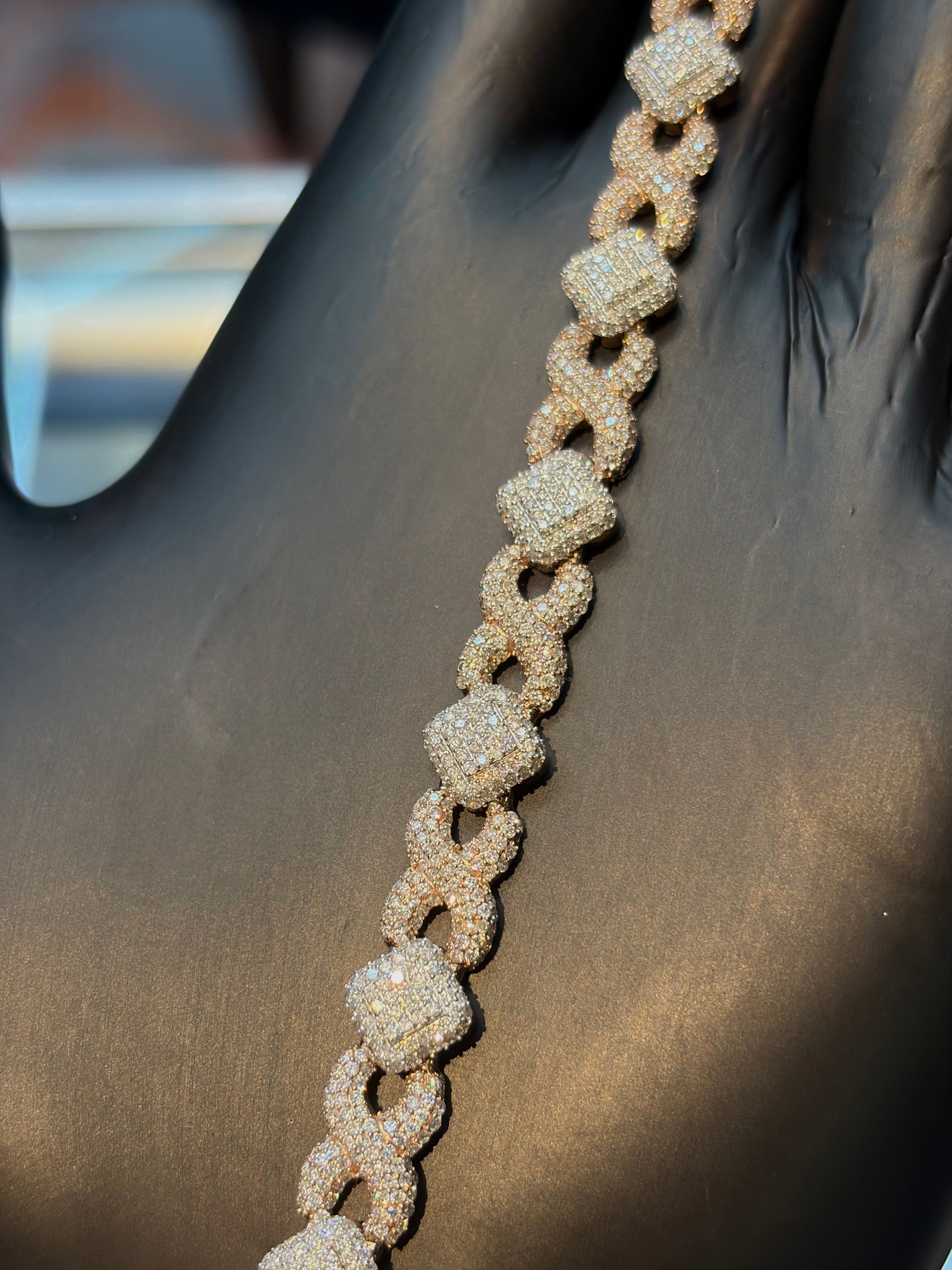Two Tone Infinity/Square Link Bracelet