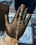 Two Tone Cross Infinity Bracelet