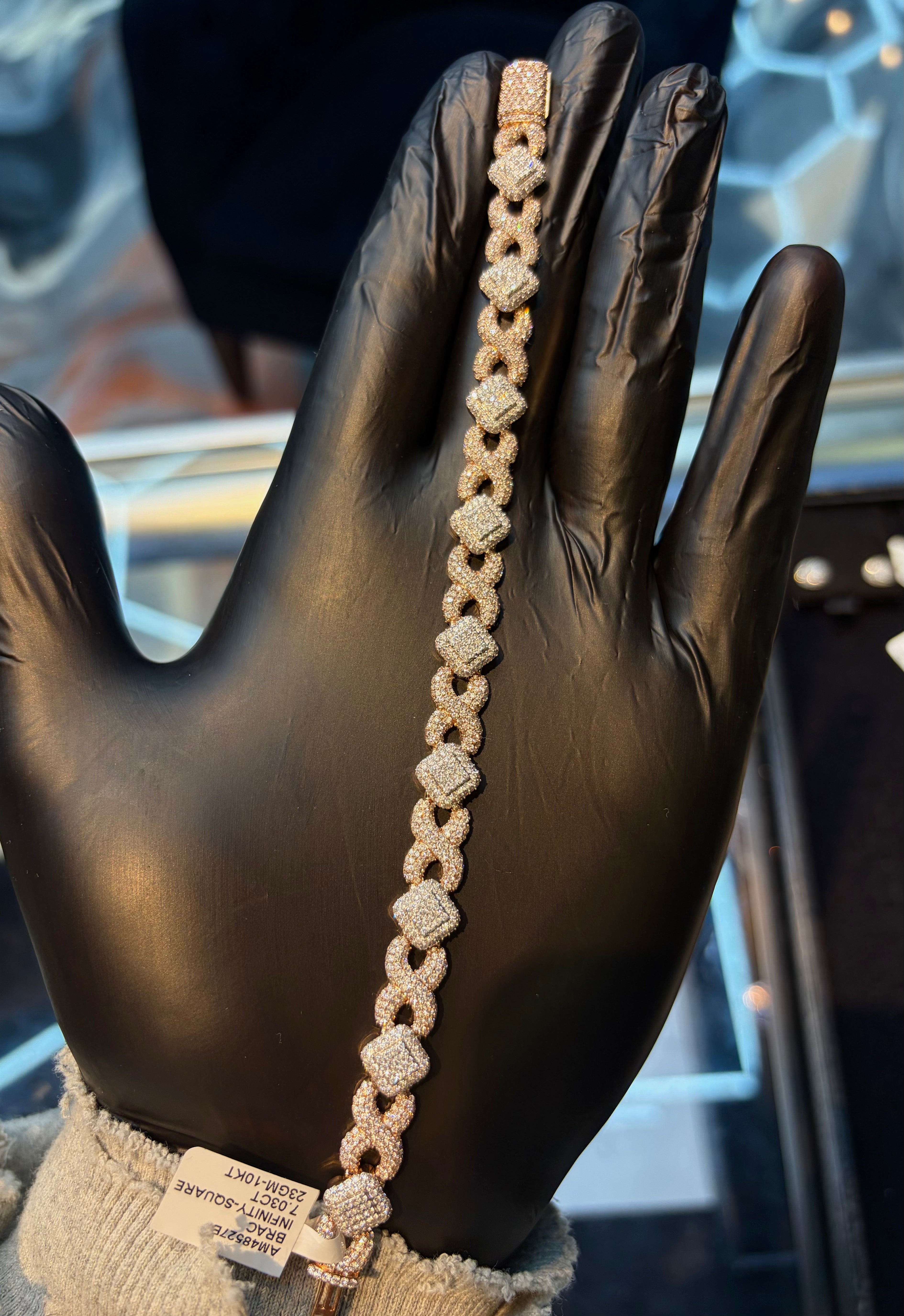 Two Tone Infinity/Square Link Bracelet