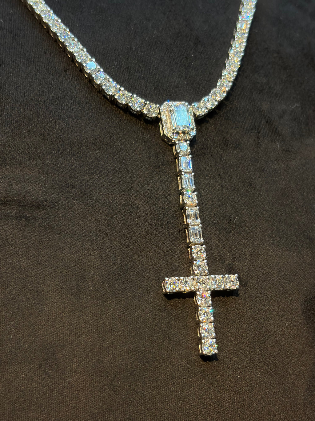 Tennis Cross Necklace