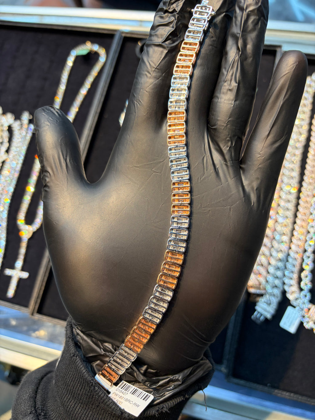 Two Tone Baguette Bracelet