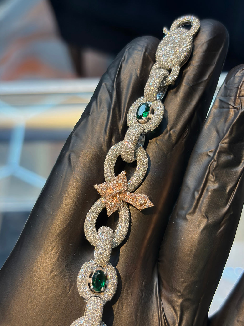 Two Tone Infinity Cross Bracelet