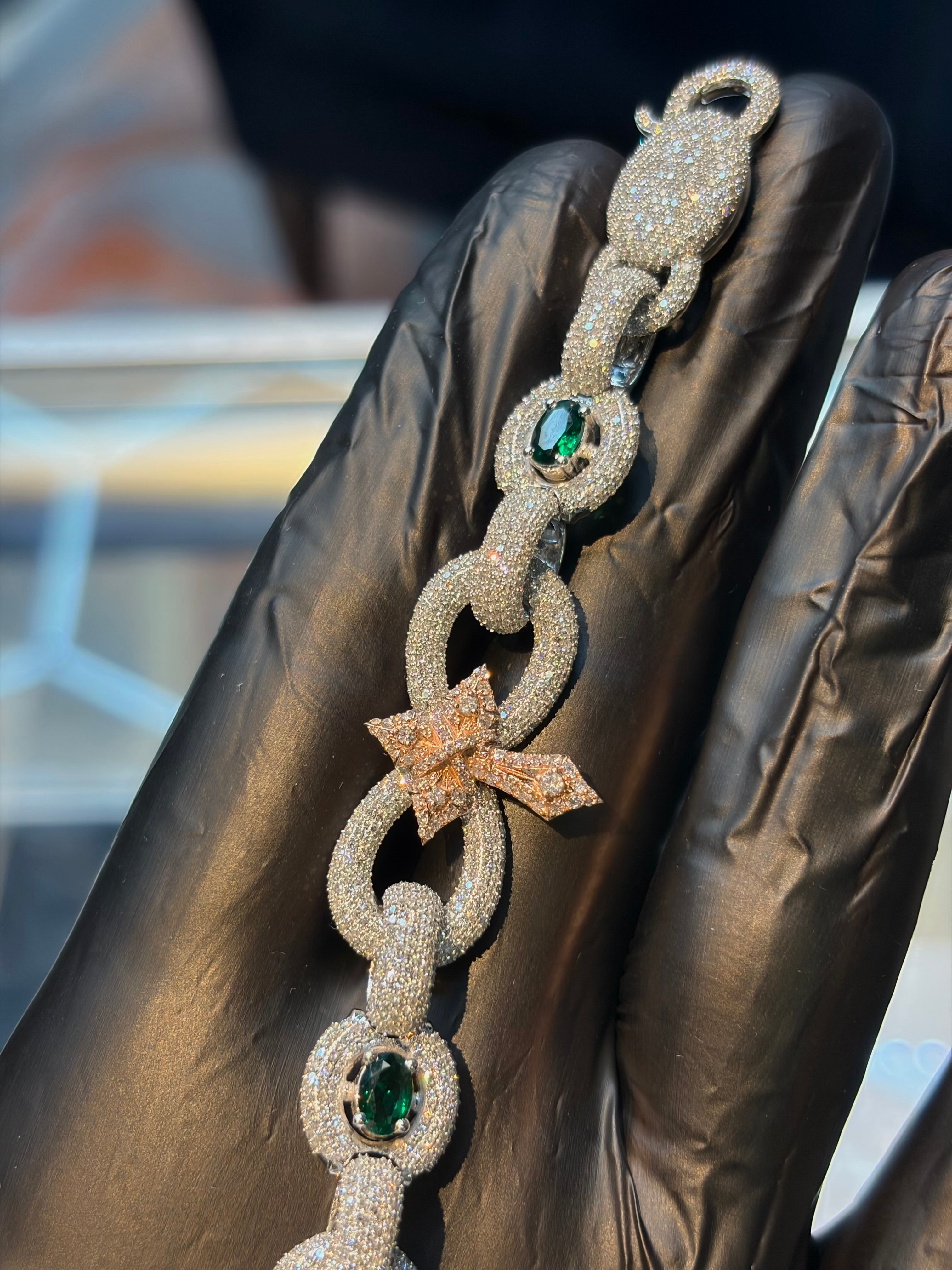 Two Tone Infinity Cross Bracelet