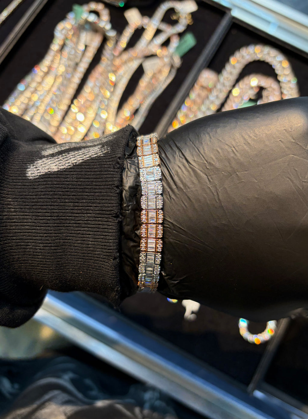 Two Tone Baguette Bracelet