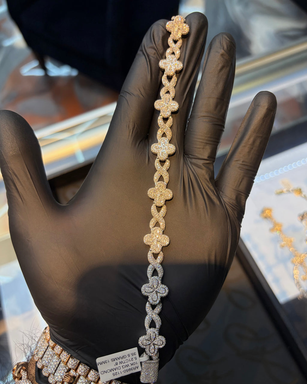 Diamond Clover Infinity Link Bracelet