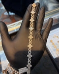 Diamond Clover Infinity Link Bracelet