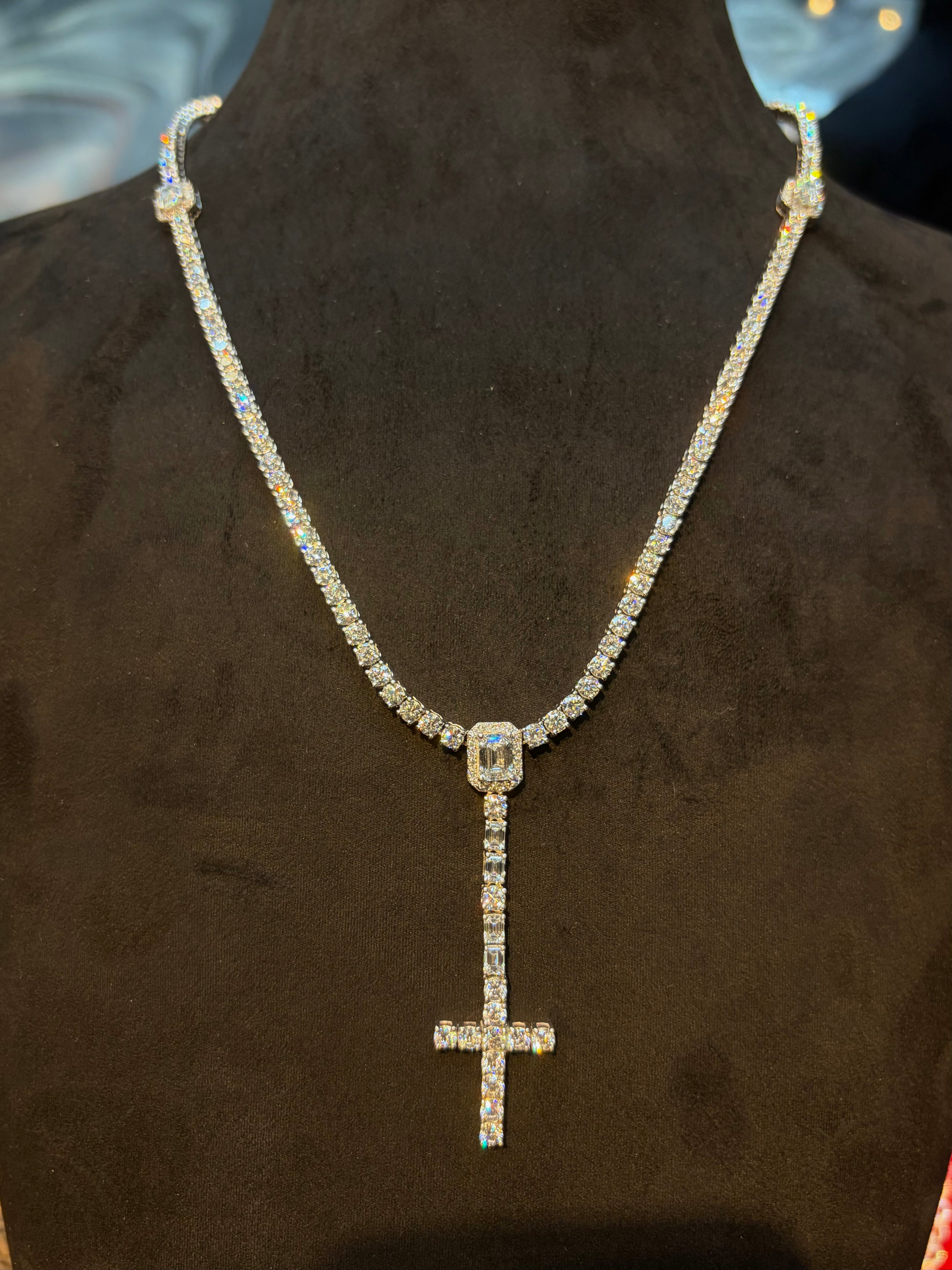 Tennis Cross Necklace