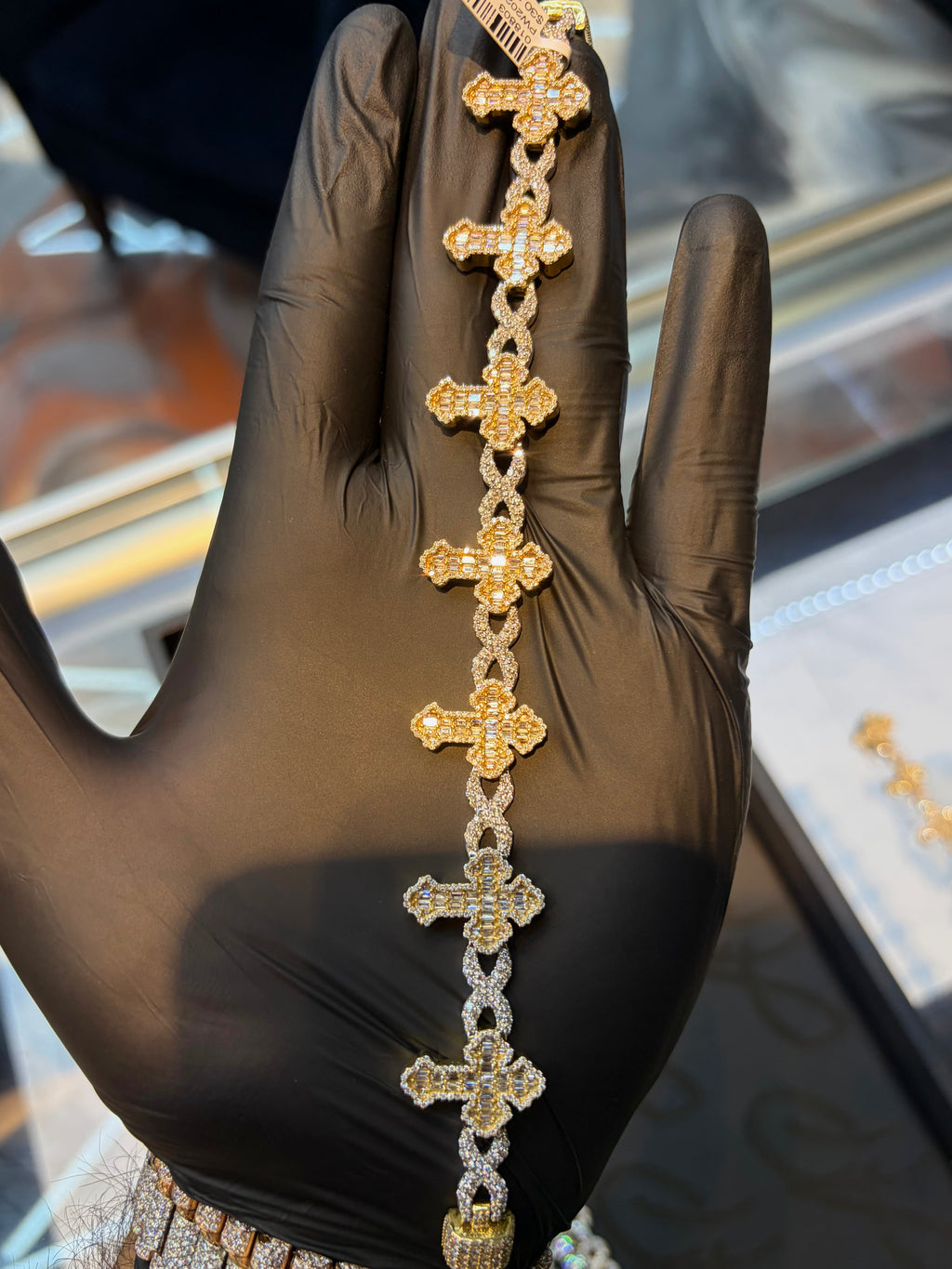 Cross Infinity Link Bracelet