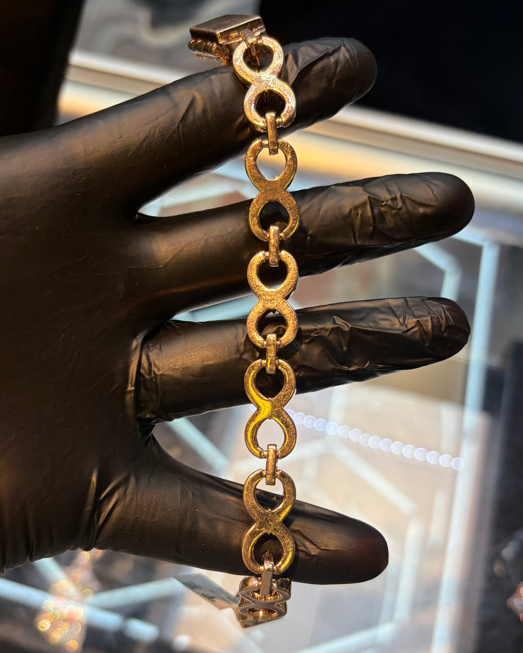 Infinity Link Pear Bracelet