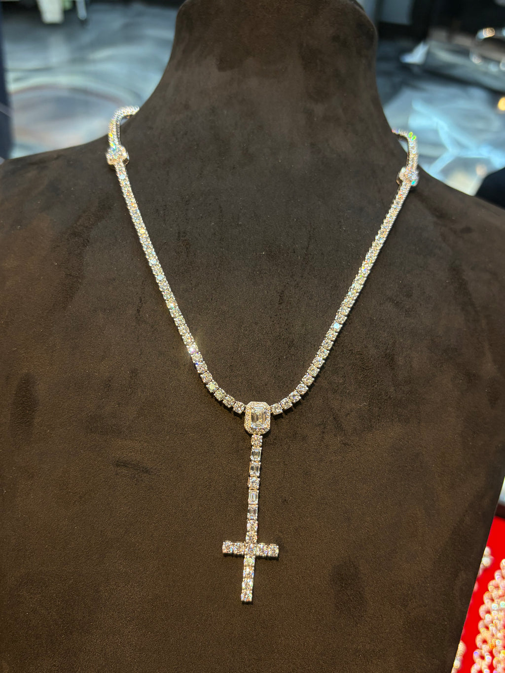 Tennis Cross Necklace