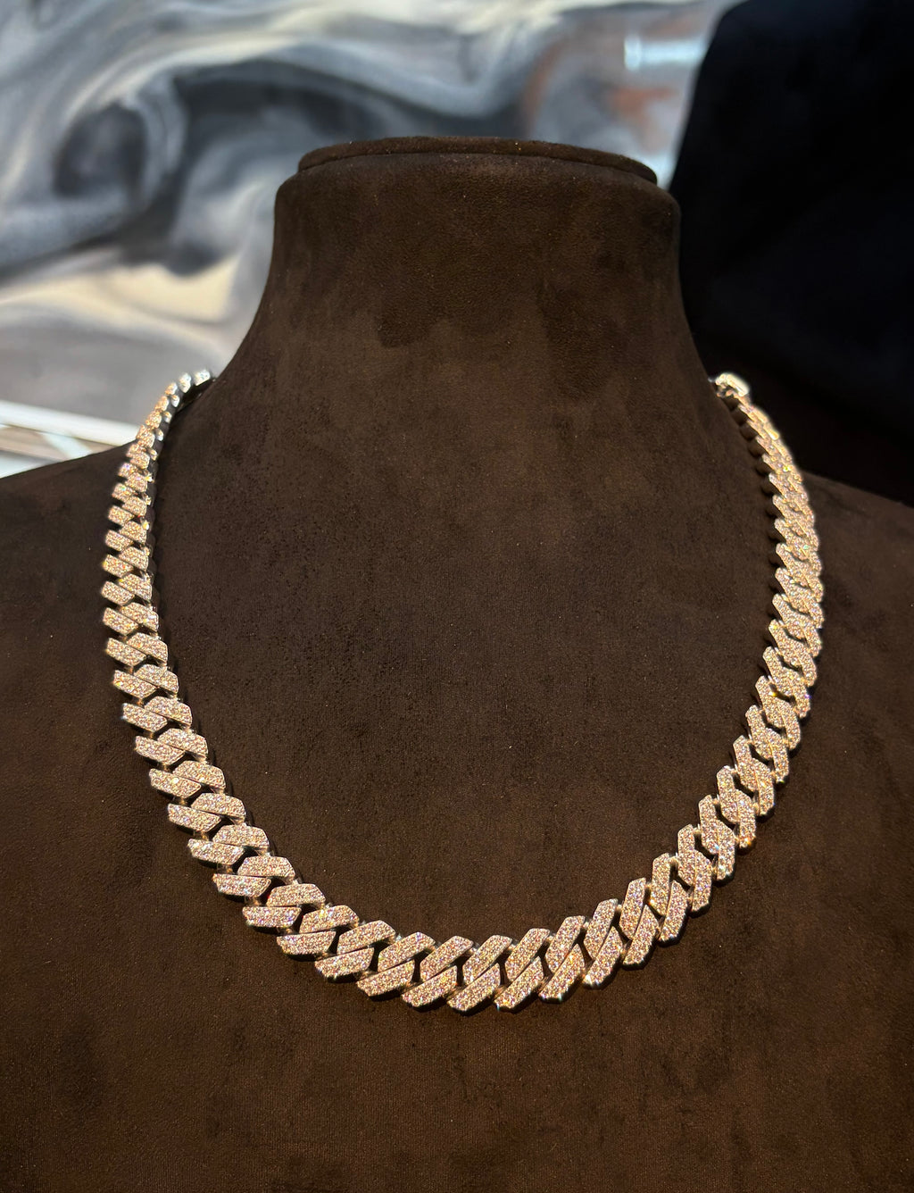 Pavé Diamond Cuban Link Chain