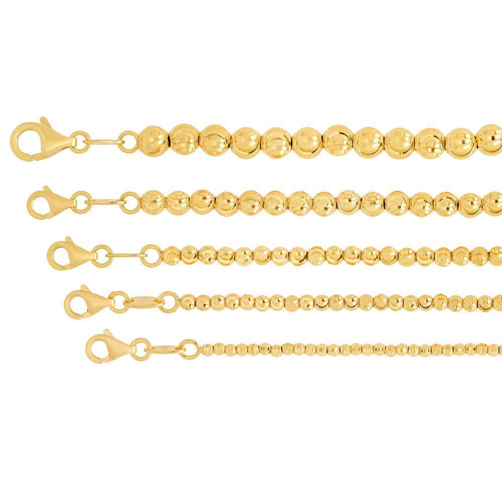 4mm 10K Moon Cut Chain