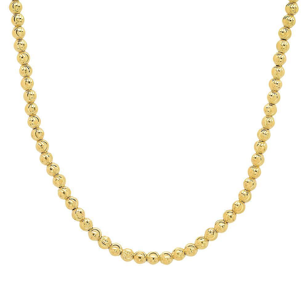 4mm 10K Moon Cut Chain