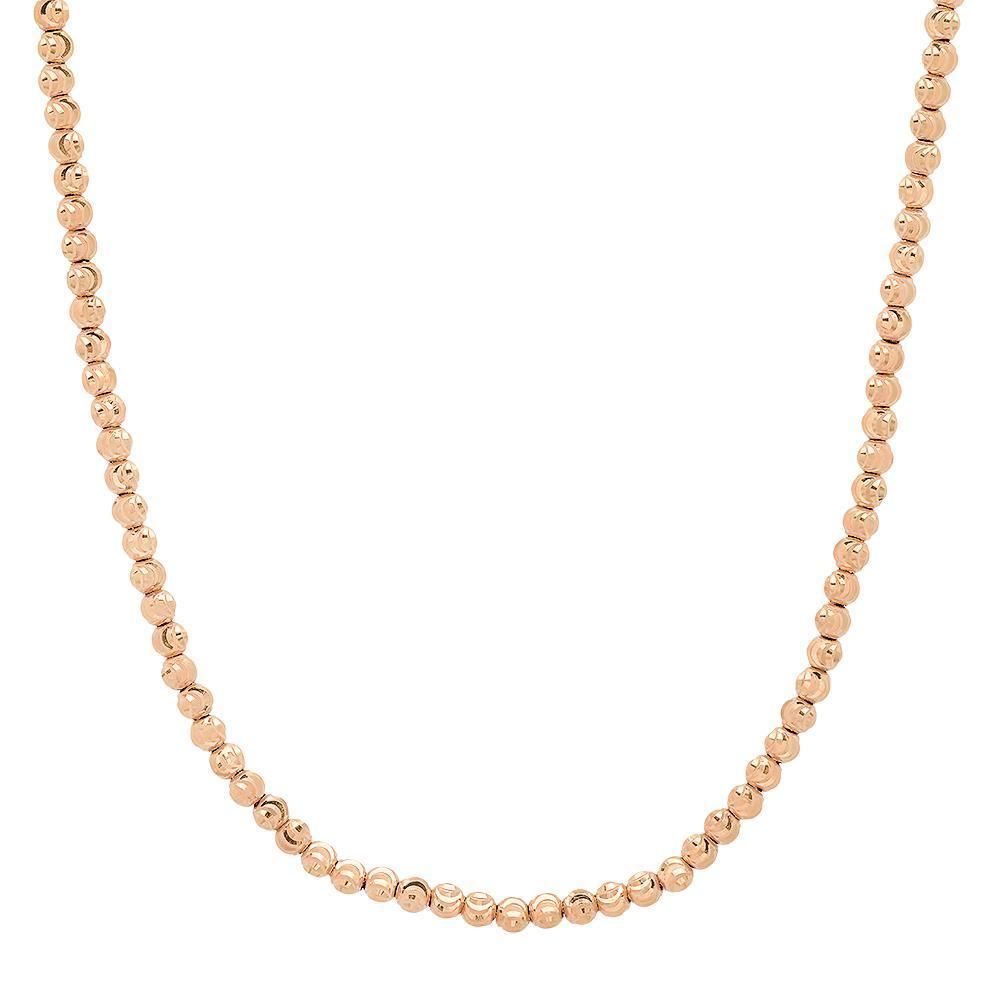 4mm 10K Moon Cut Chain